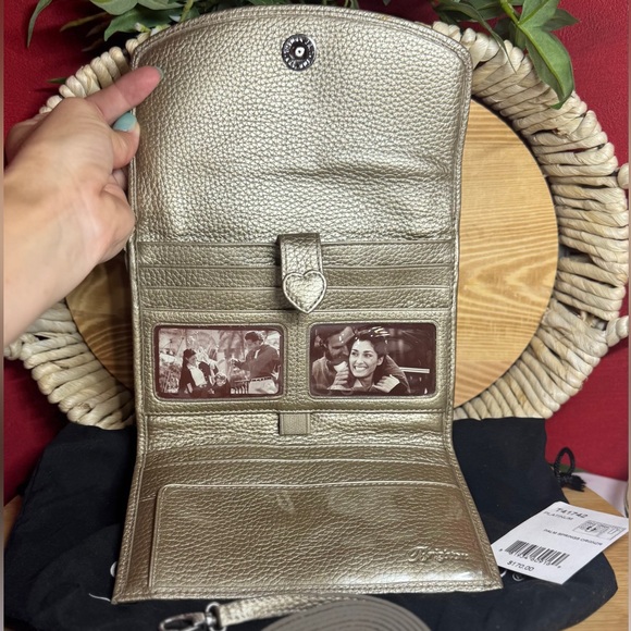 Brighton Leather Palm Springs Organizer Crossbody with Dustbag Retails $170, NWT - Picture 2 of 9